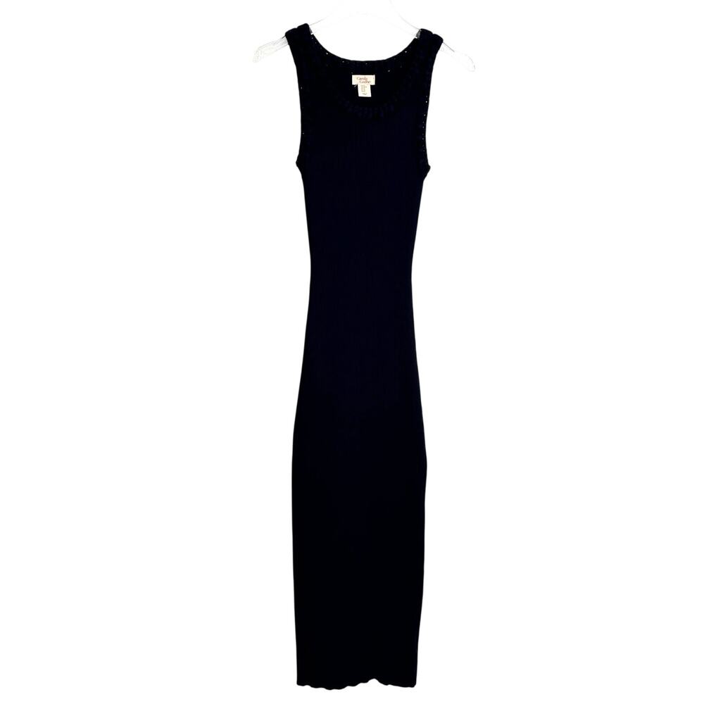 Camila Coelho Revolve Ribbed Midi Dress Women XS Navy Minimalist Chic Luxury